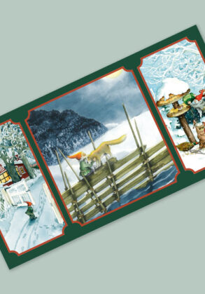Christmas decoration (fox, green)