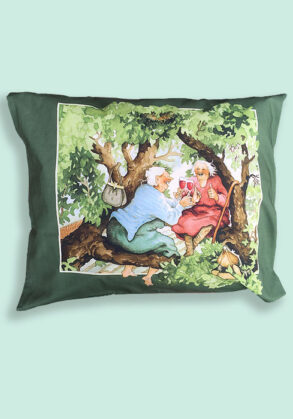 Pillow case (green), print number 8